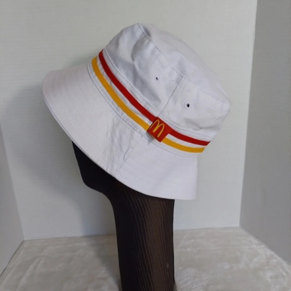 Ronald McDonald House White Yellow Red Stripe Bucket Hat - Picture 9 of 9